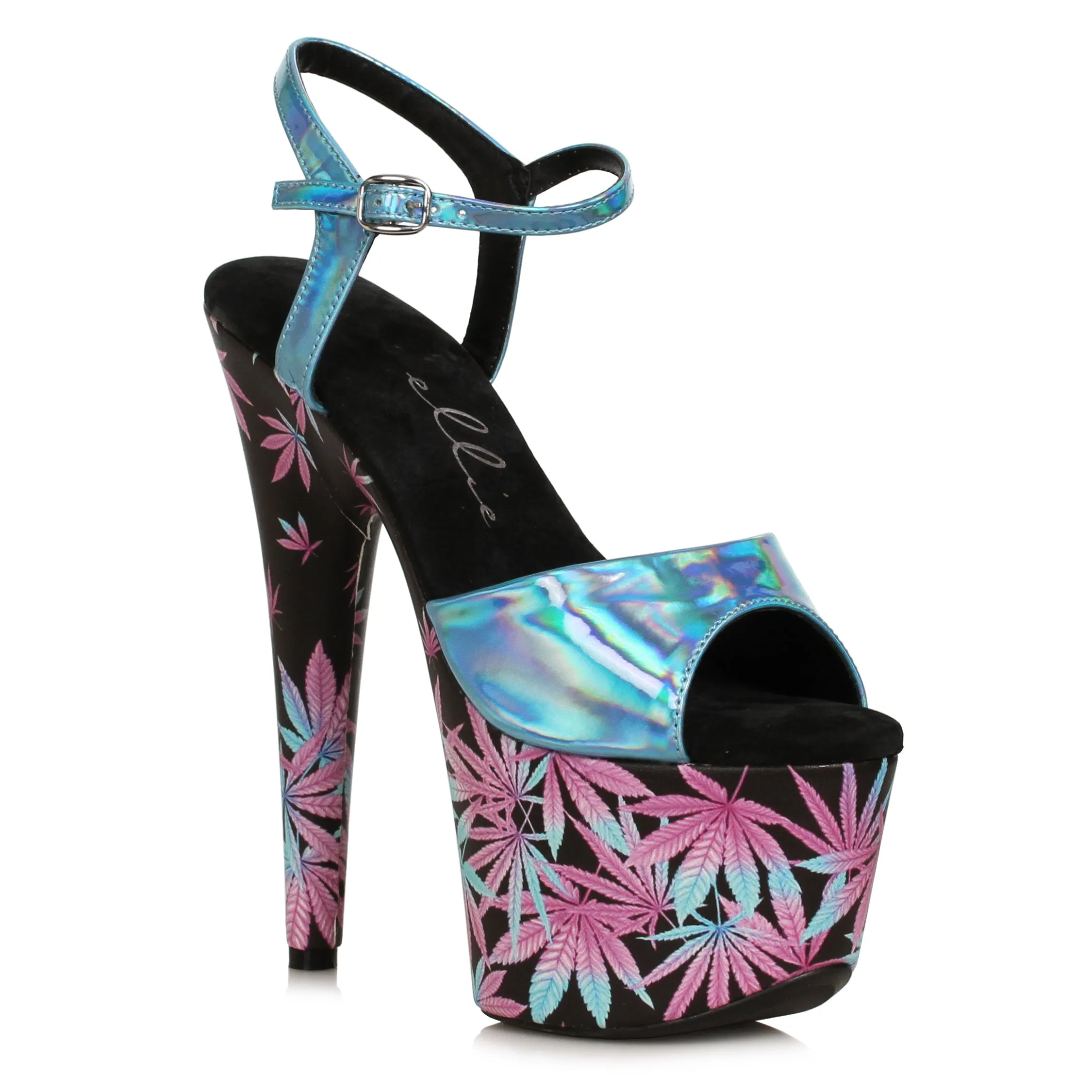 709-BAMBI 7" Stiletto Sandal W/Print Wrapped Platform