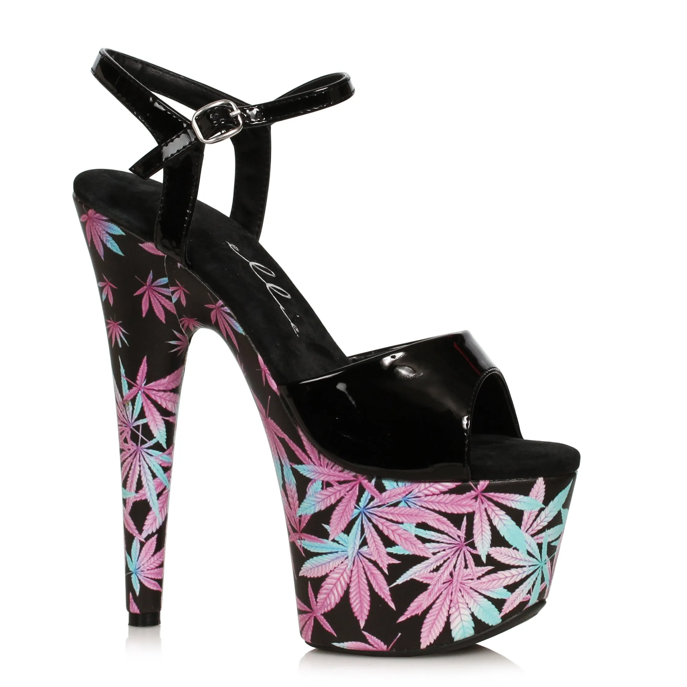 709-BAMBI 7" Stiletto Sandal W/Print Wrapped Platform