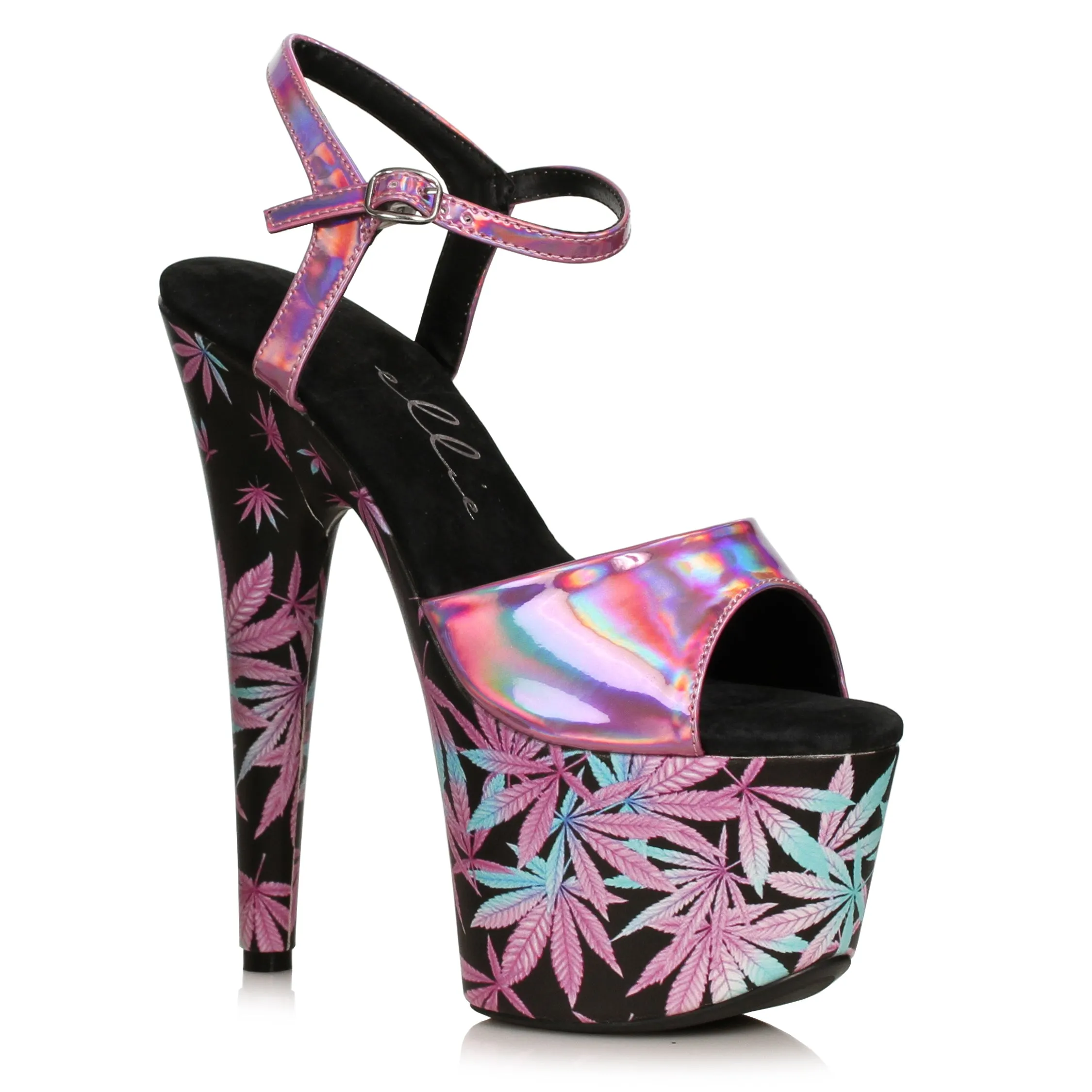 709-BAMBI 7" Stiletto Sandal W/Print Wrapped Platform
