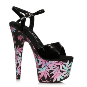 709-BAMBI 7" Stiletto Sandal W/Print Wrapped Platform