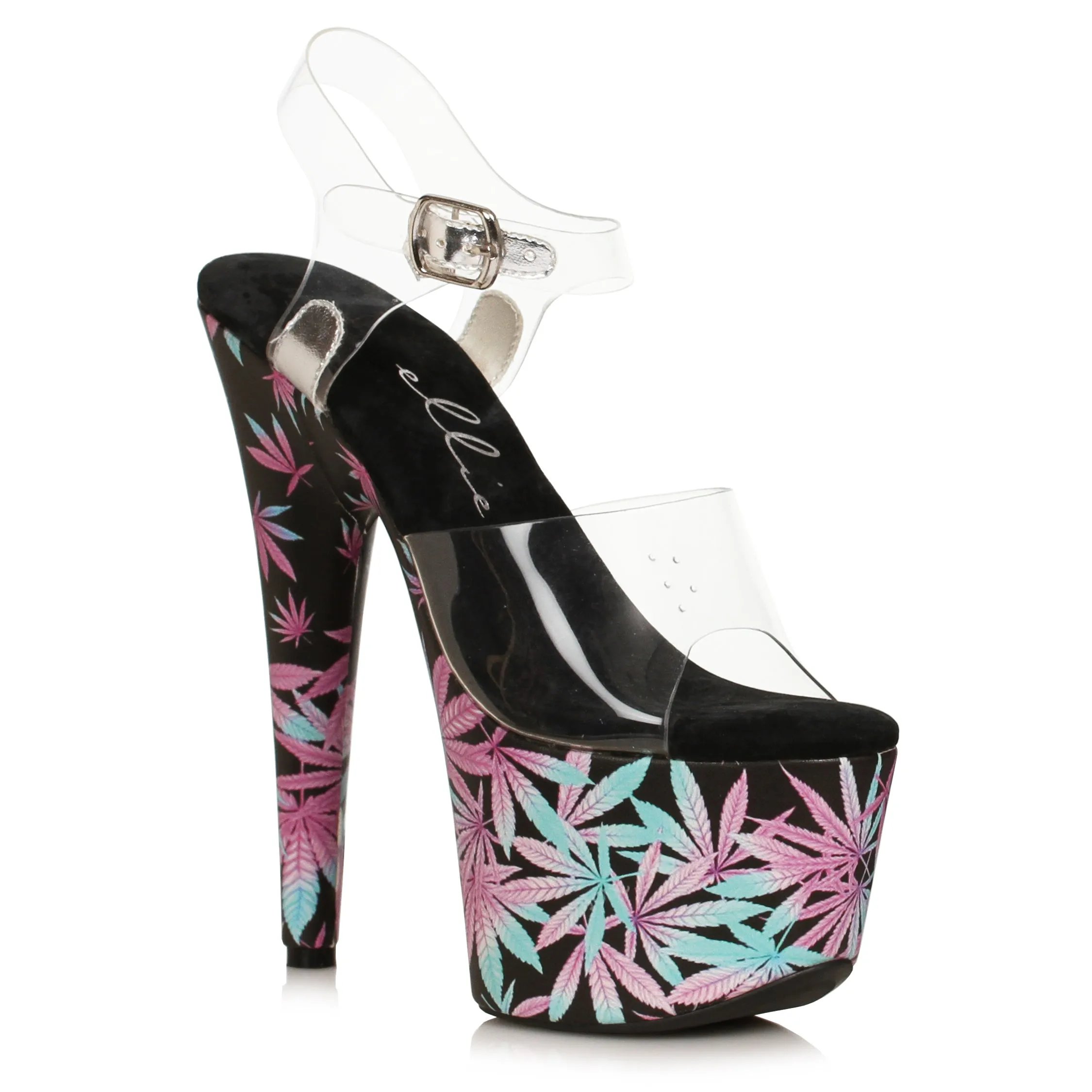 709-BAMBI 7" Stiletto Sandal W/Print Wrapped Platform