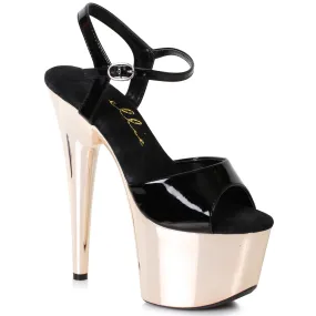 709-BRIA 7" Stiletto W Rose Gold Platform