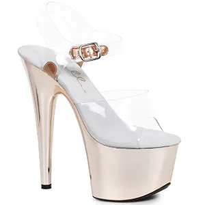 709-BRIA 7" Stiletto W Rose Gold Platform