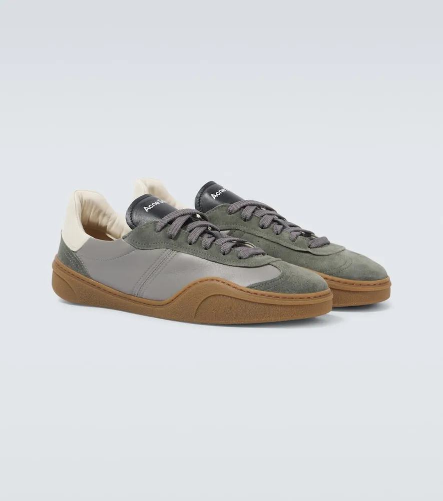 Acne Studios Bars M suede and leather sneakers