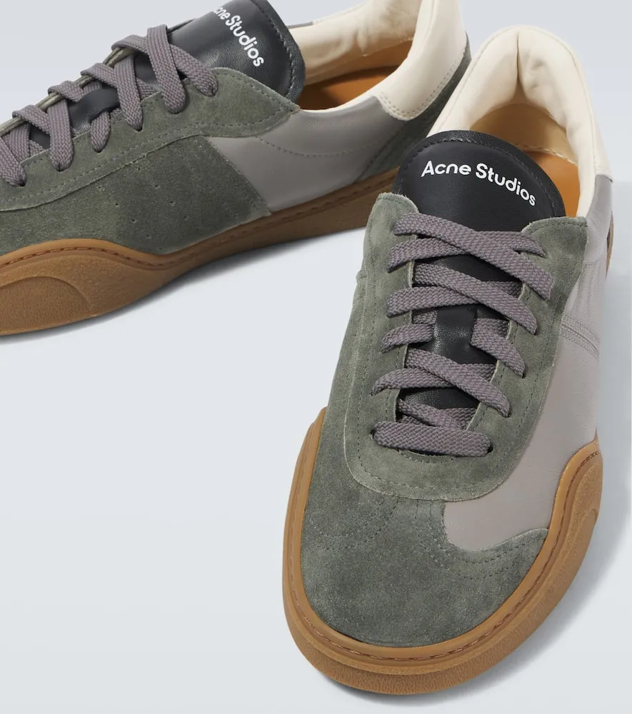 Acne Studios Bars M suede and leather sneakers