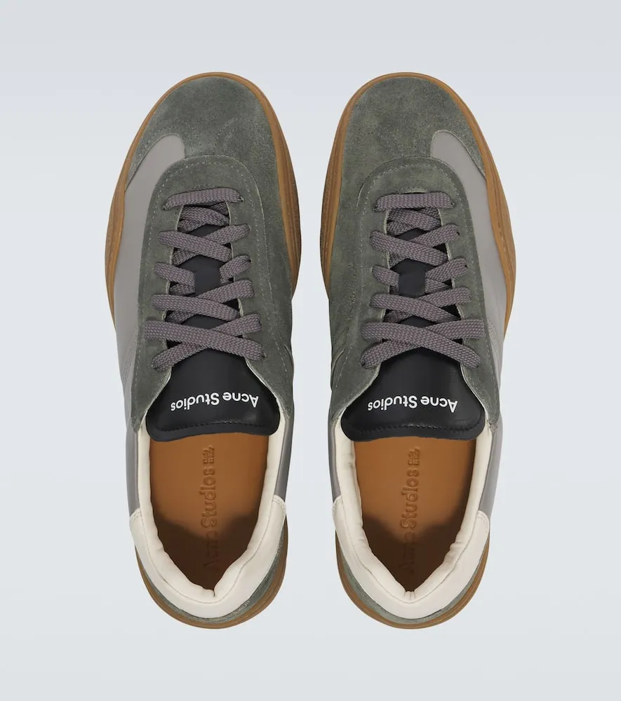 Acne Studios Bars M suede and leather sneakers