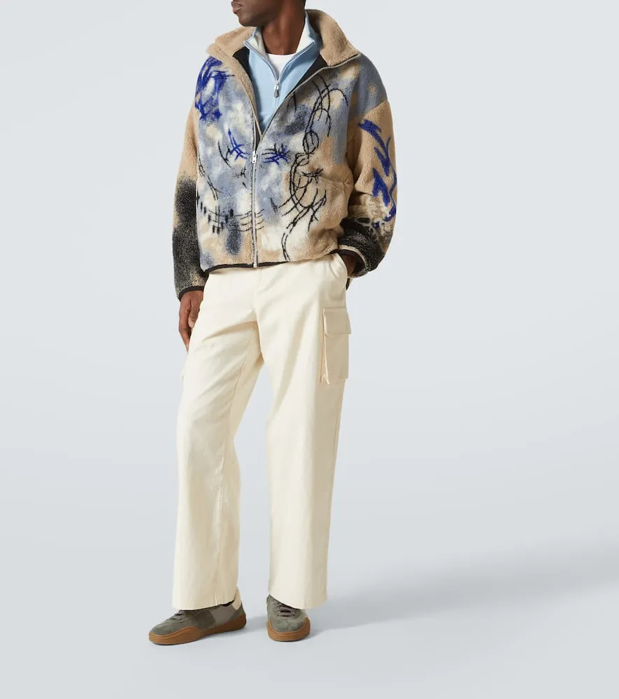 Acne Studios Bars M suede and leather sneakers