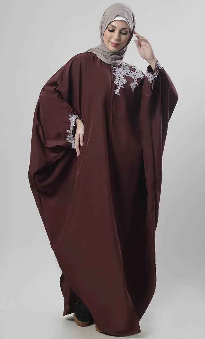 Amazing Lace Detailing Kaftan Dress