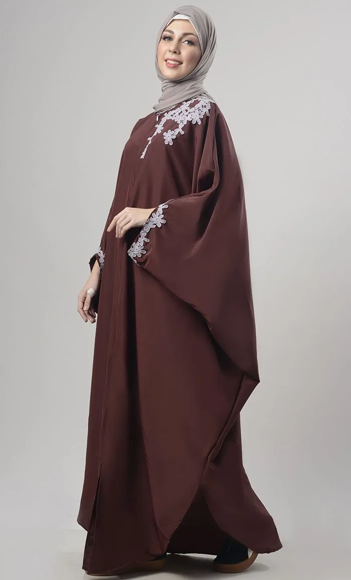 Amazing Lace Detailing Kaftan Dress