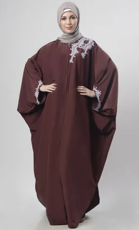 Amazing Lace Detailing Kaftan Dress