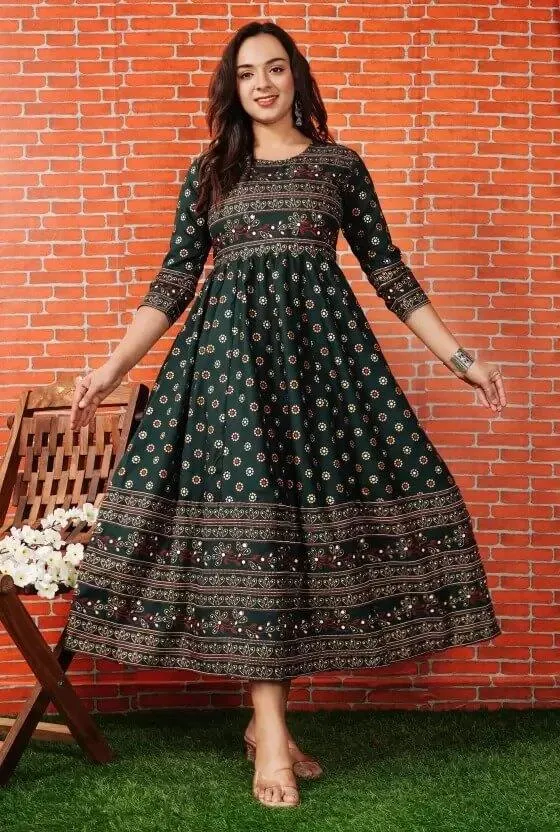 Anarkali Kurta for womens & girls Cotton Rayon