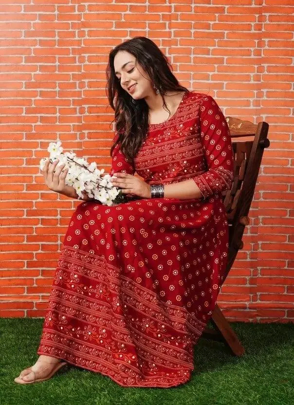 Anarkali Kurta for womens & girls Cotton Rayon