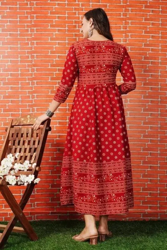 Anarkali Kurta for womens & girls Cotton Rayon