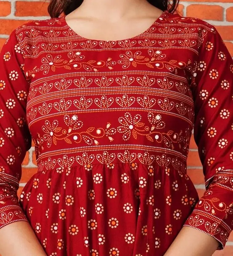 Anarkali Kurta for womens & girls Cotton Rayon