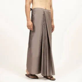 Beige Pre Pleated Wrap Dhoti