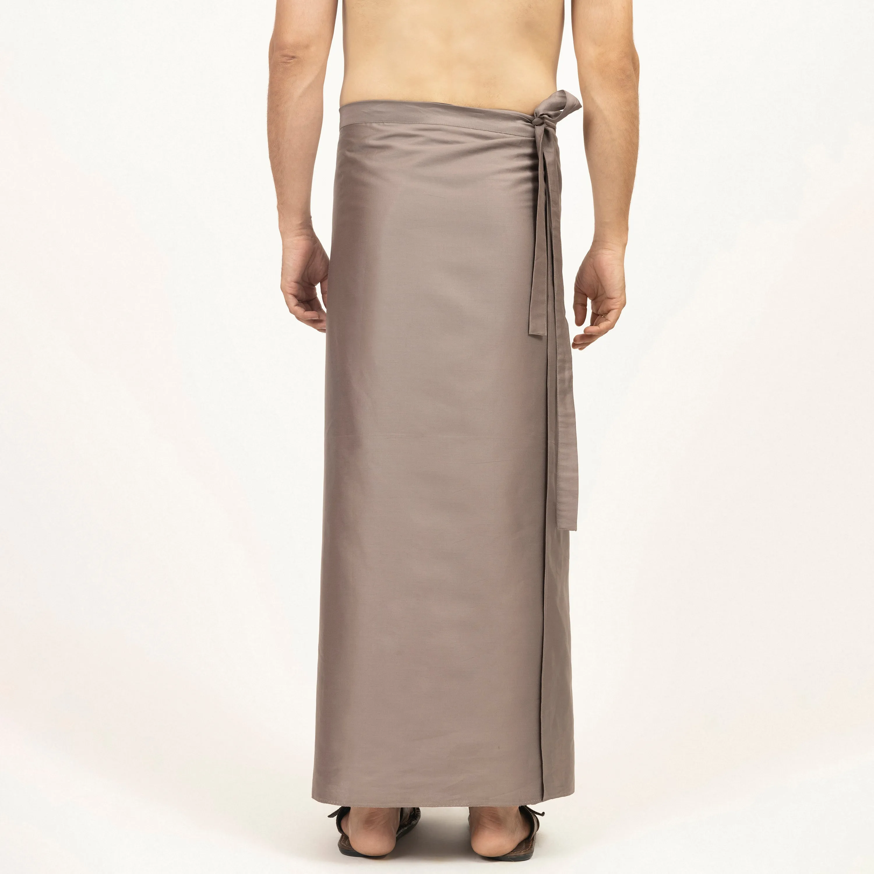 Beige Pre Pleated Wrap Dhoti