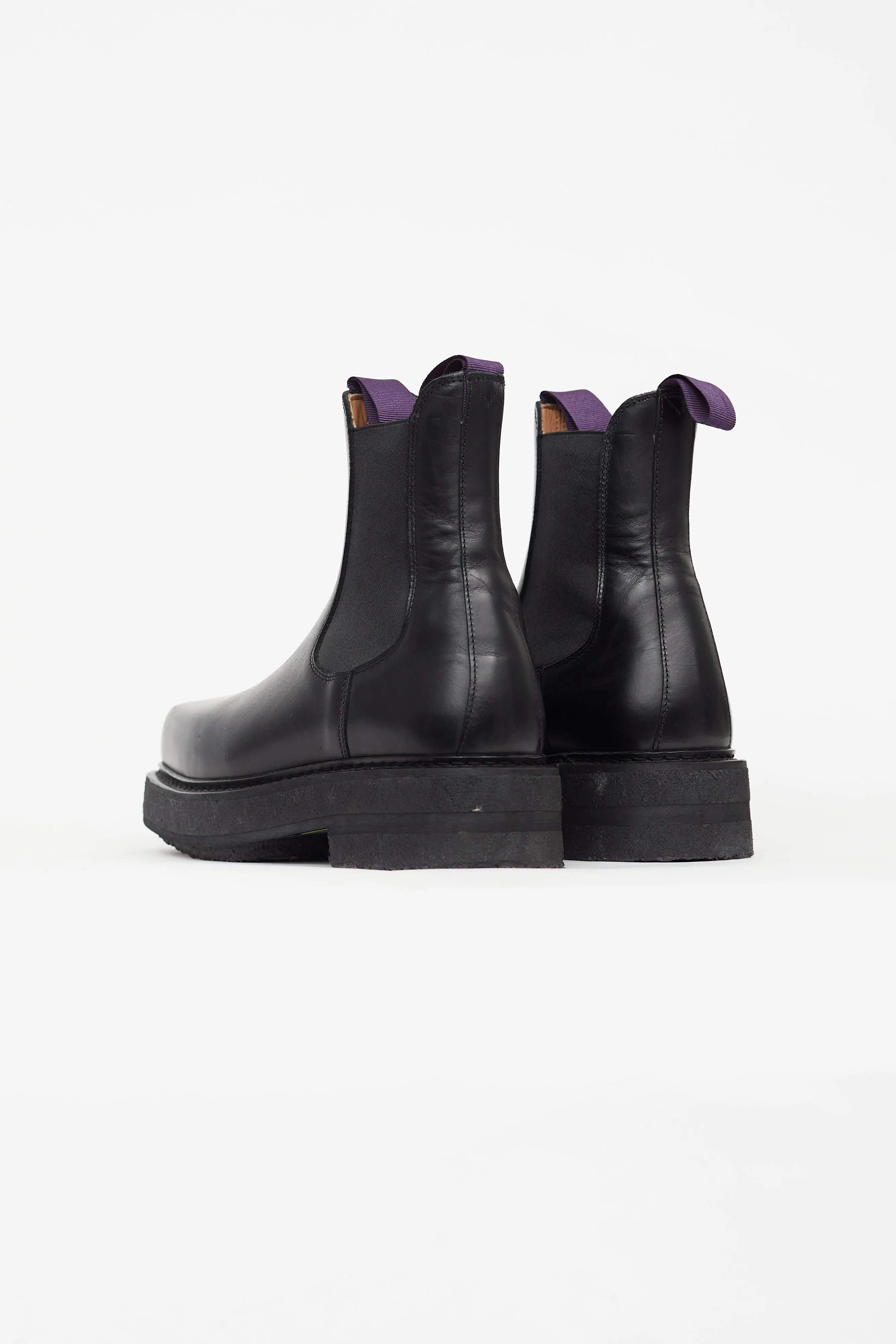 Black Ortega Chunky Chelsea Boot