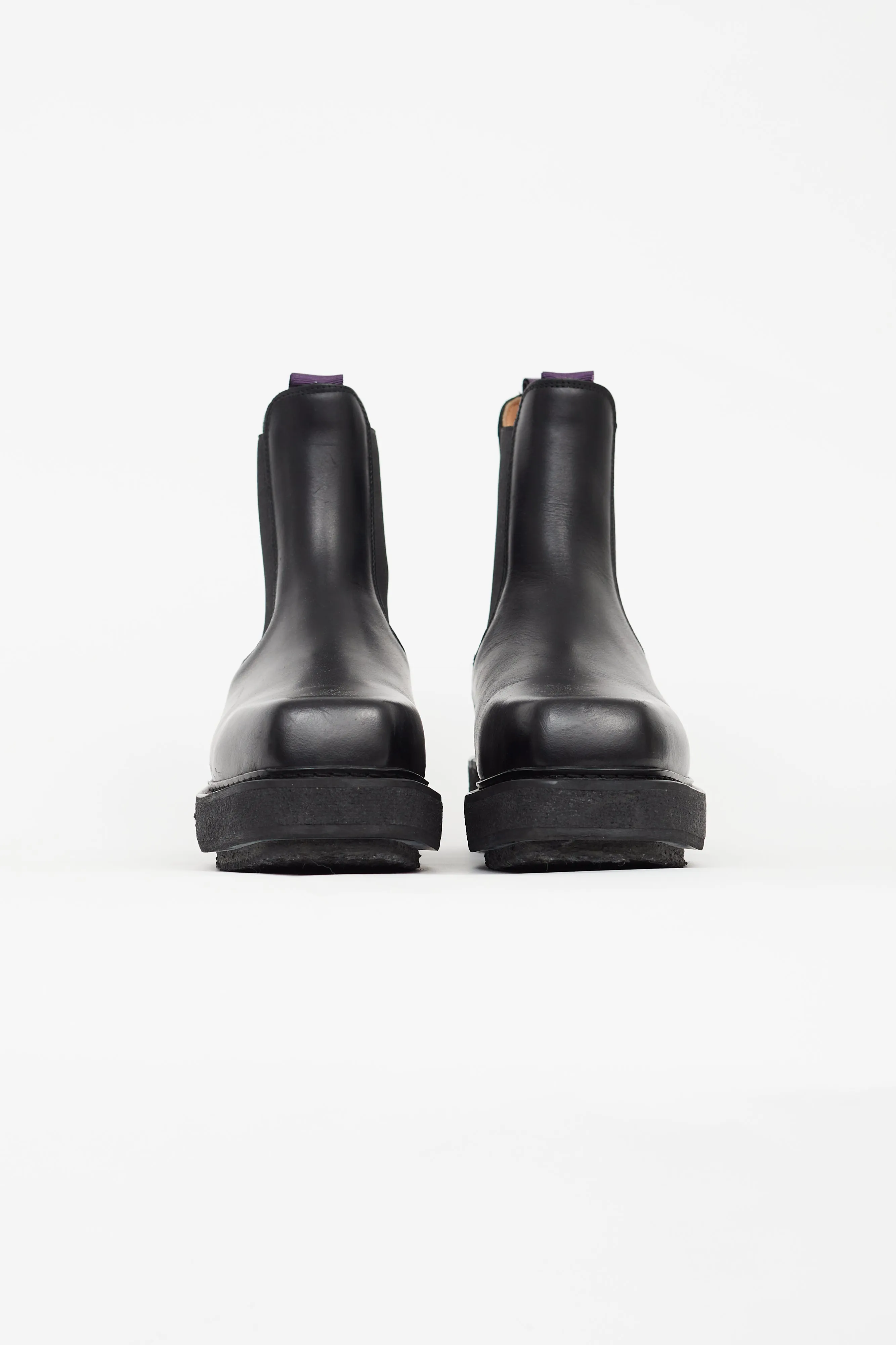 Black Ortega Chunky Chelsea Boot