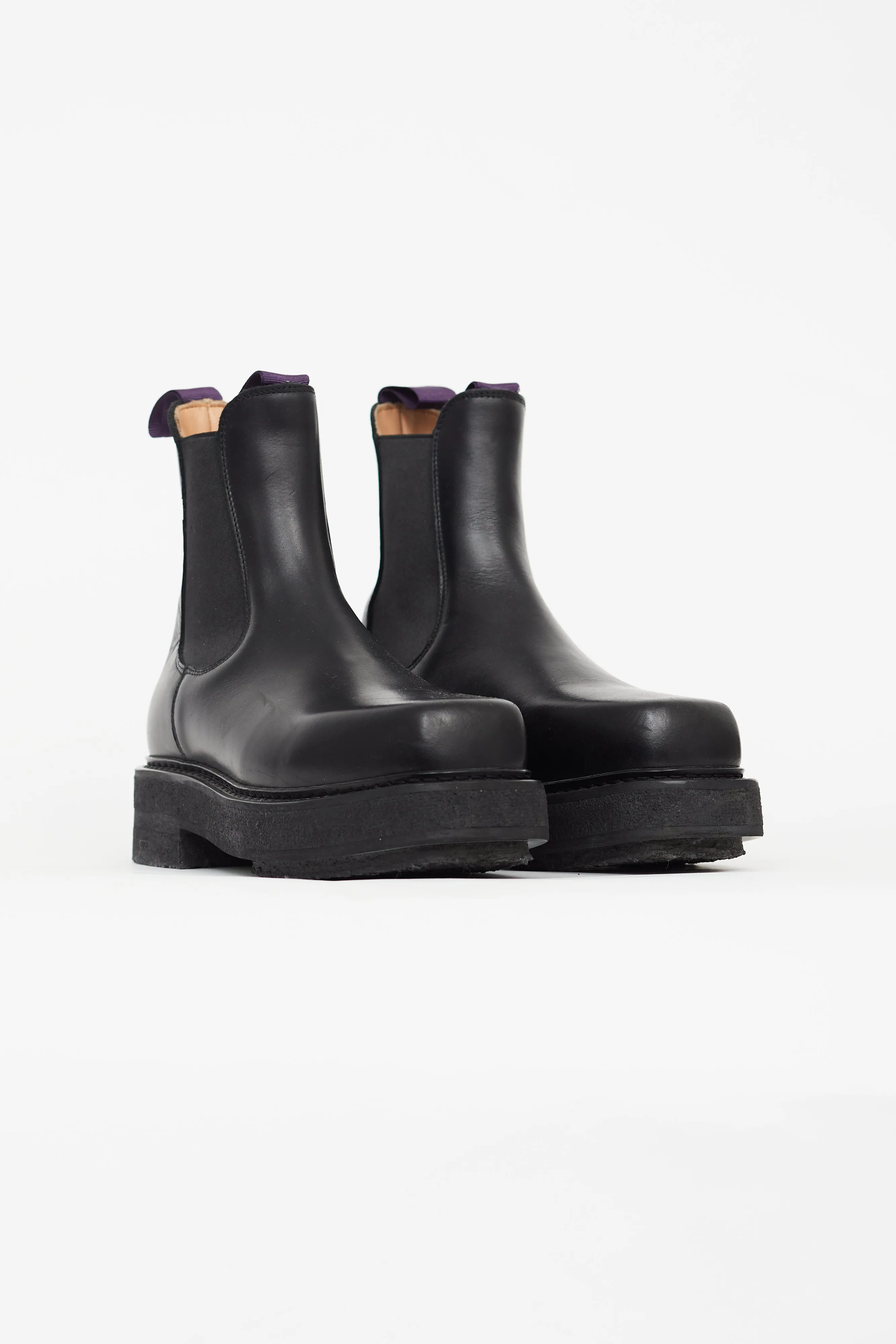 Black Ortega Chunky Chelsea Boot