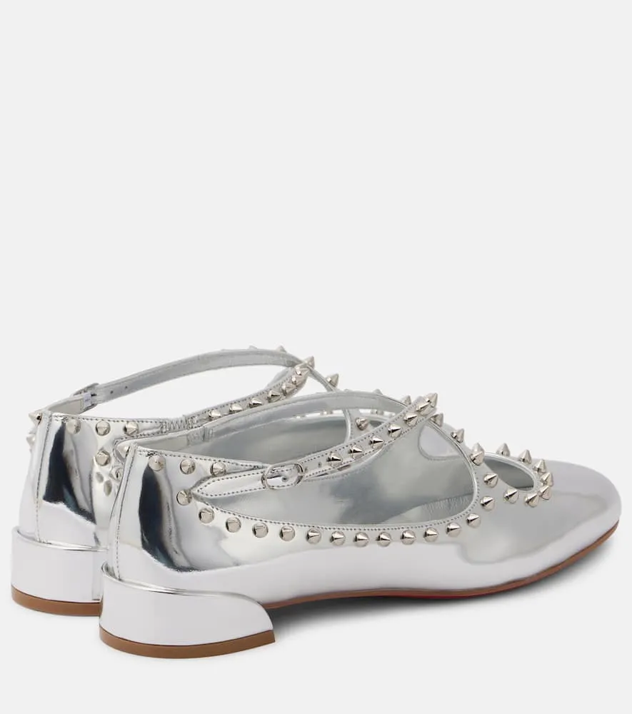 Christian Louboutin Pilouta Jane Spikes leather ballet flats