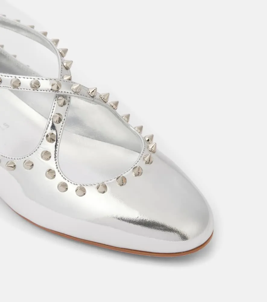 Christian Louboutin Pilouta Jane Spikes leather ballet flats