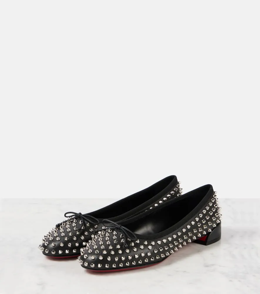 Christian Louboutin Spiked leather ballet flats