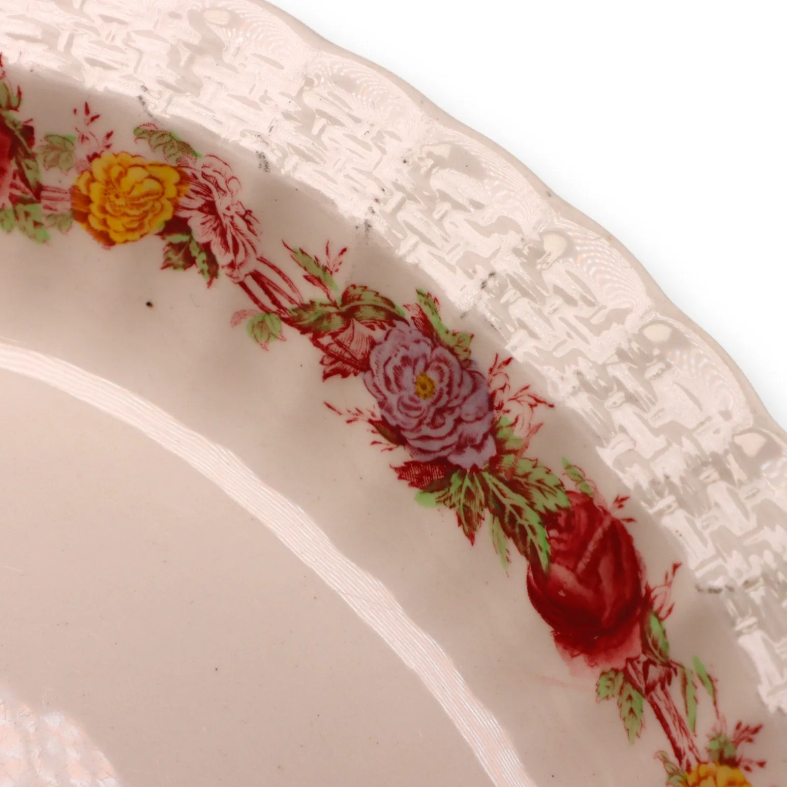 Copeland Spode Rose Briar 9" Oval Vegetable Bowl England 1930's