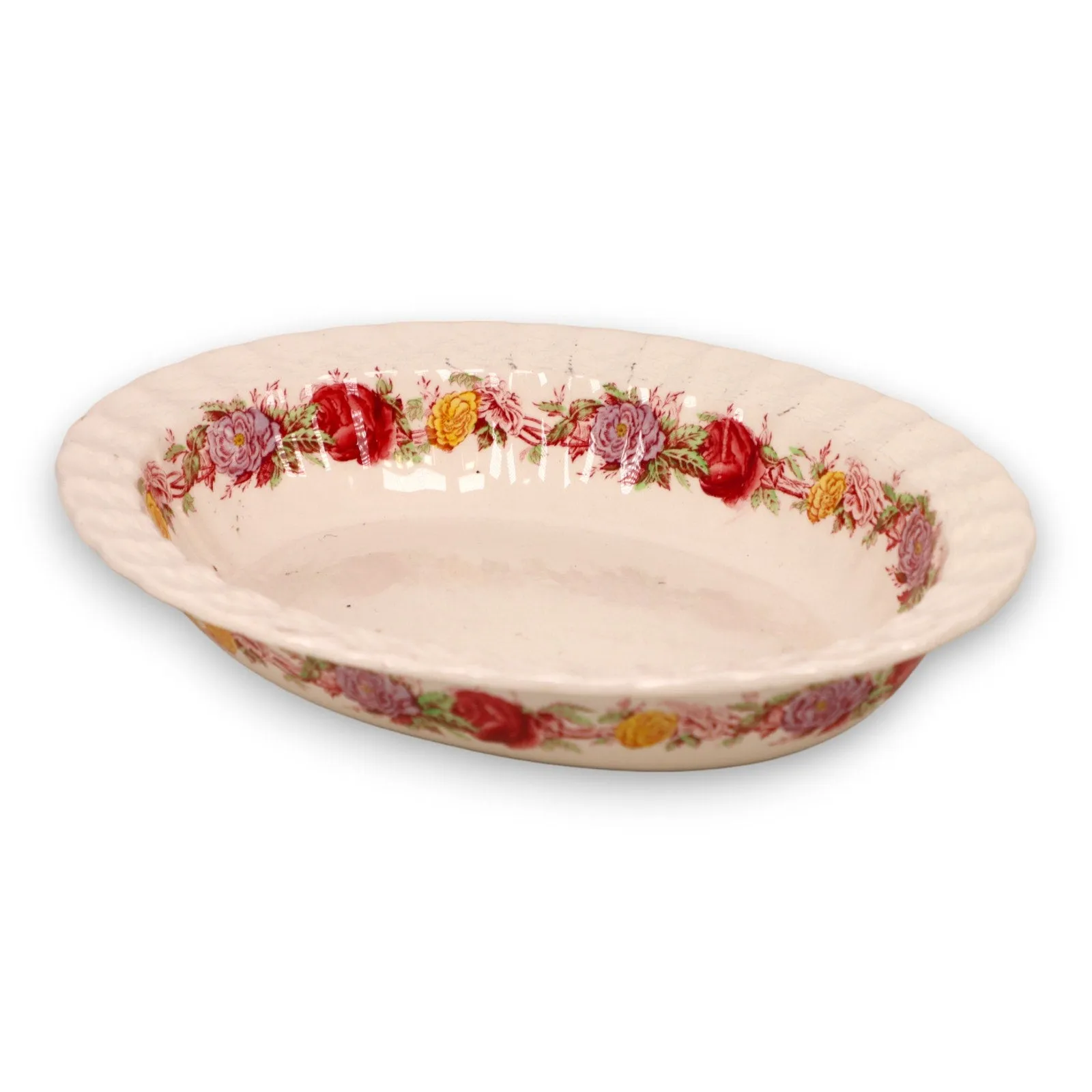 Copeland Spode Rose Briar 9" Oval Vegetable Bowl England 1930's