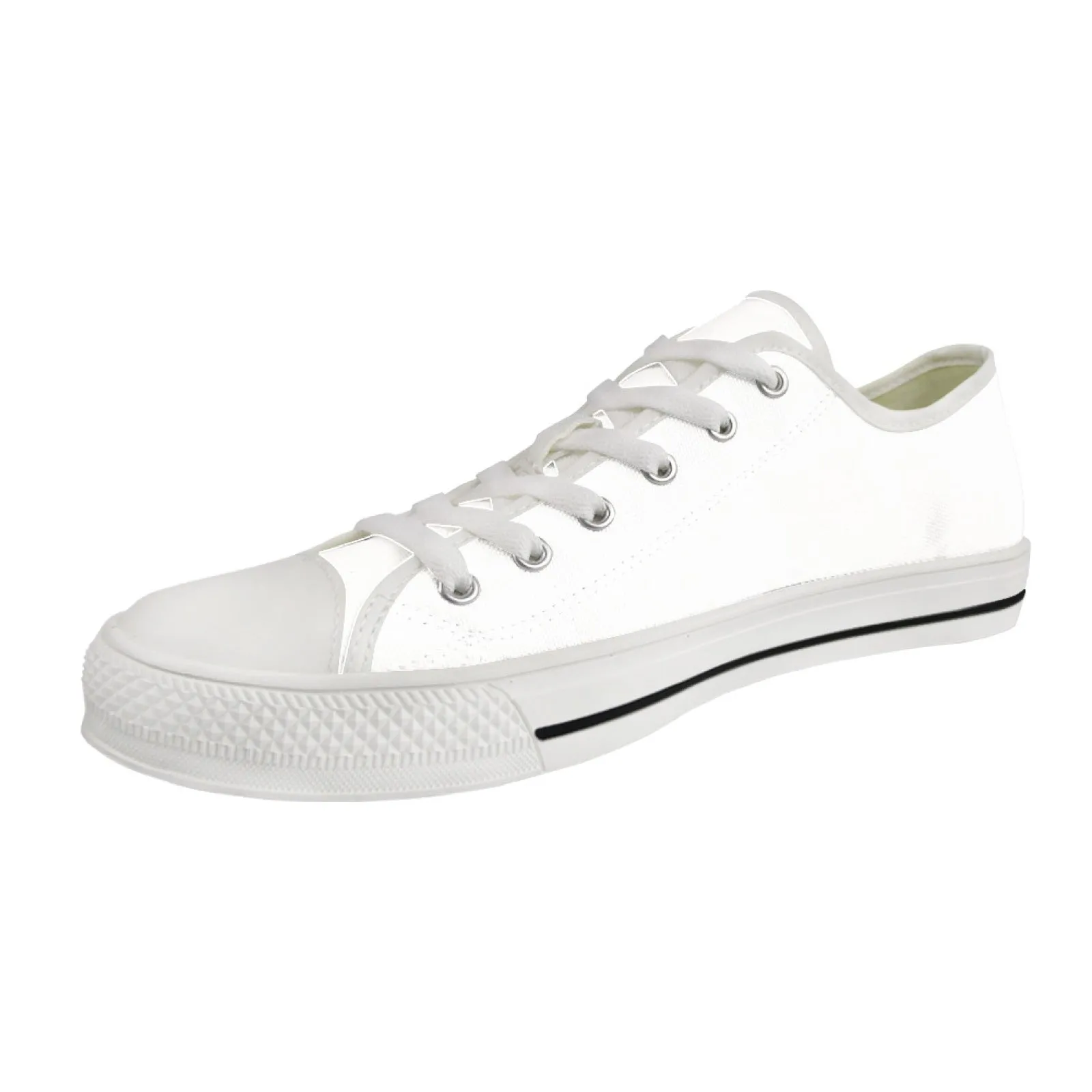 CVHS Blackhawk Seniors 2025 Circle Logo White & Orange Low Top Canvas Shoes
