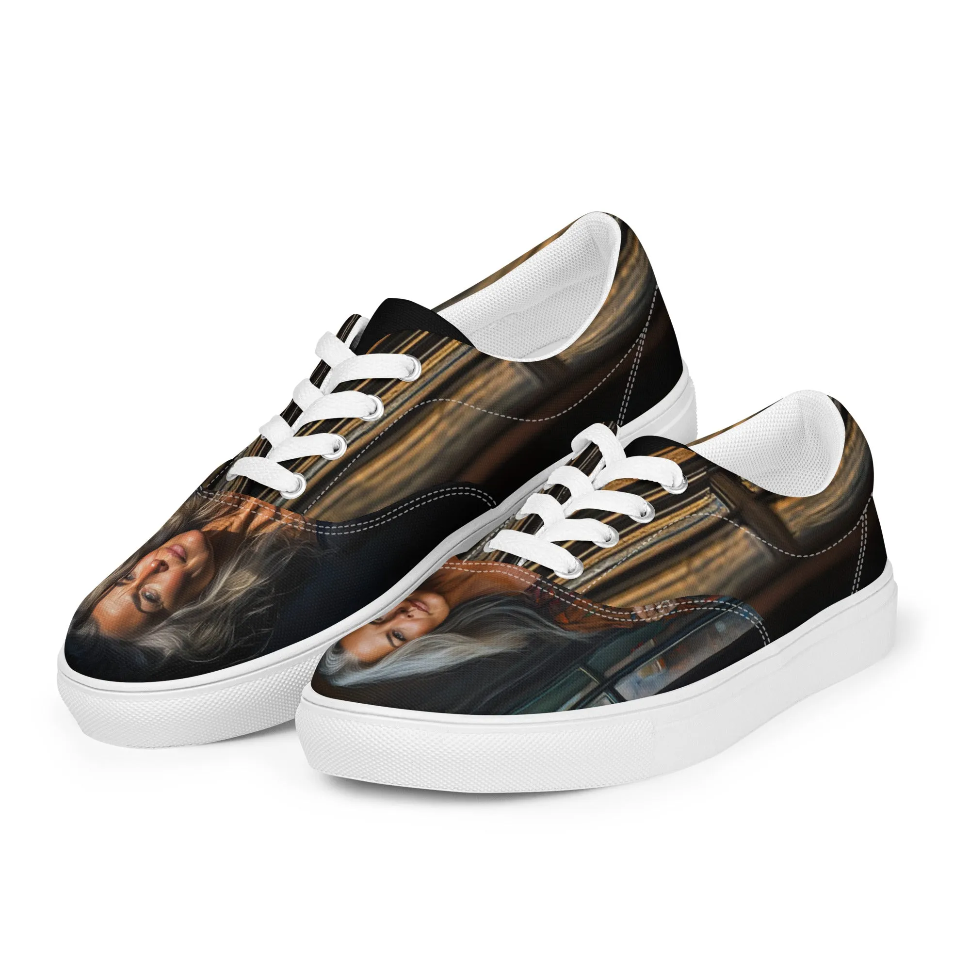 Elegant StrugglesWomen’s lace-up canvas shoes