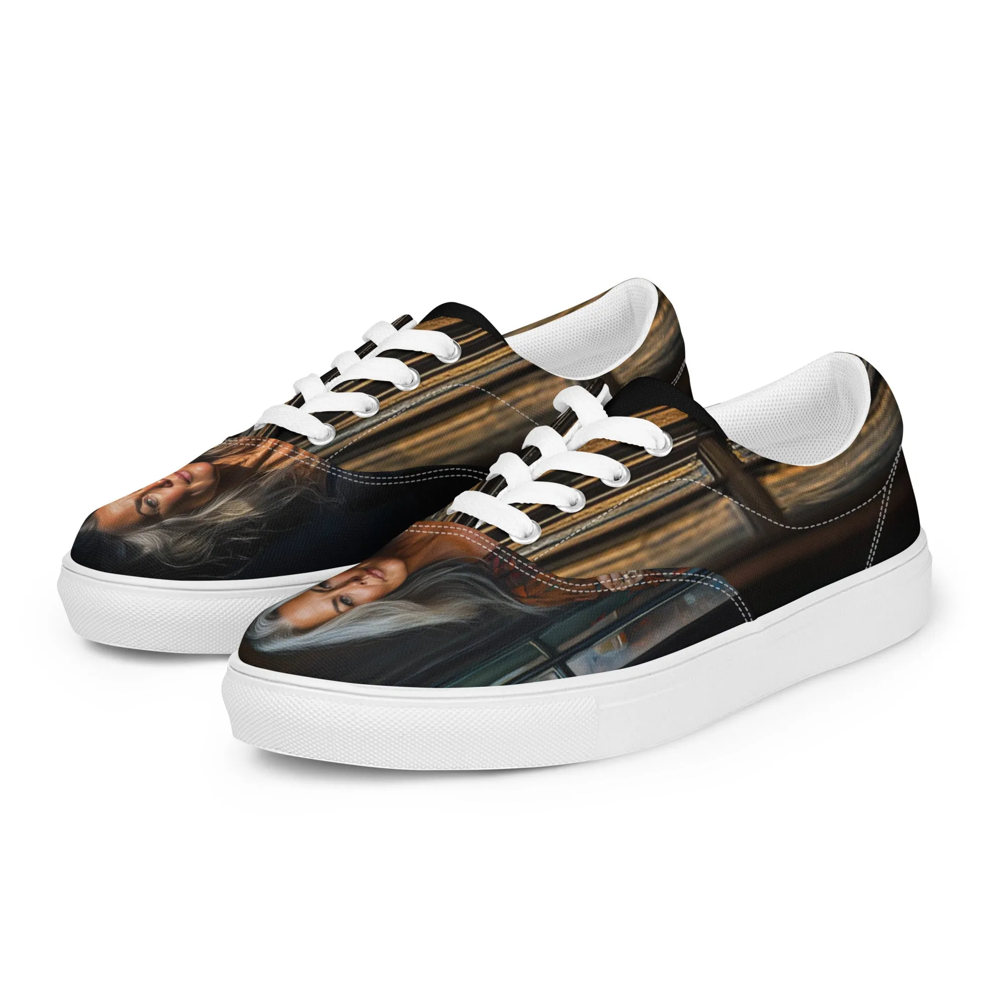 Elegant StrugglesWomen’s lace-up canvas shoes