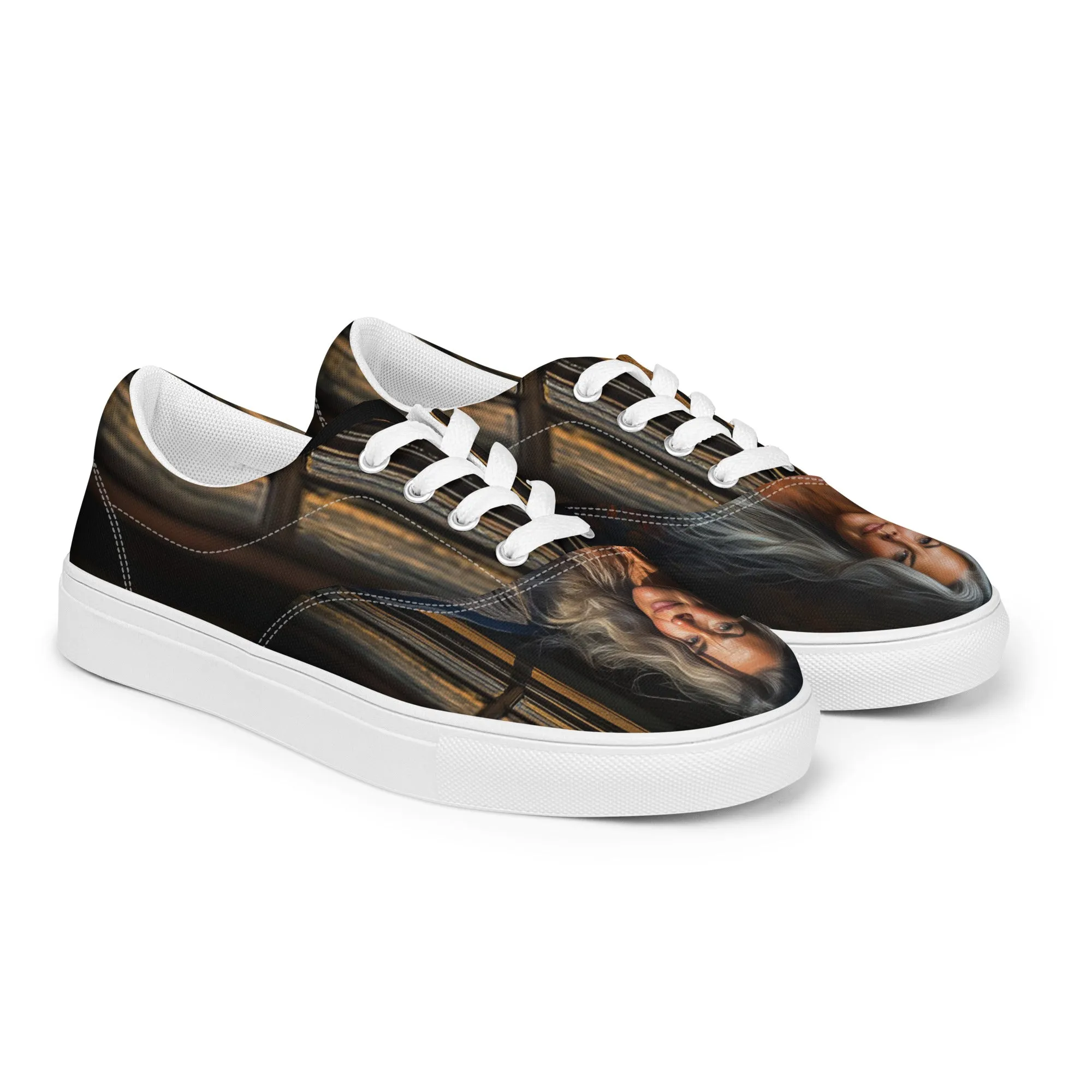 Elegant StrugglesWomen’s lace-up canvas shoes