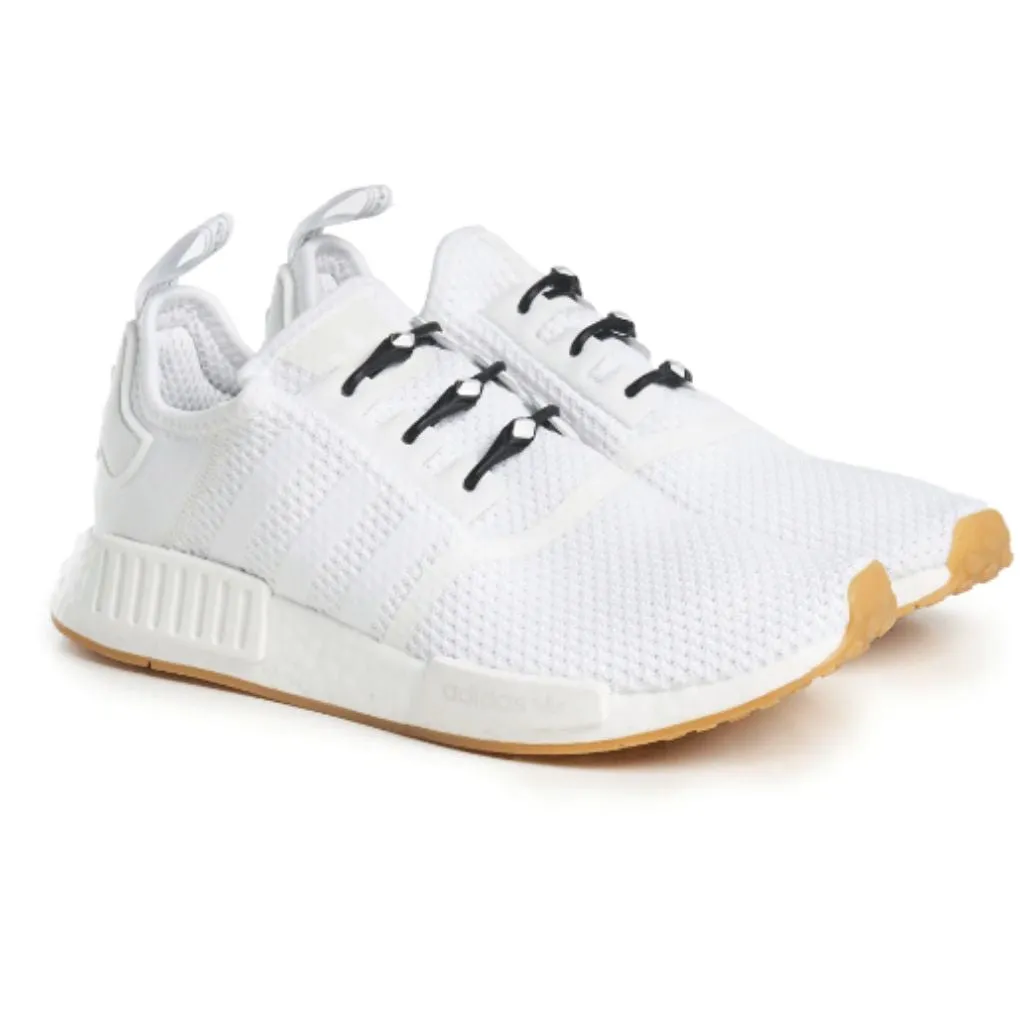 Glydez Regular No-Tie Laces - Black/Silver