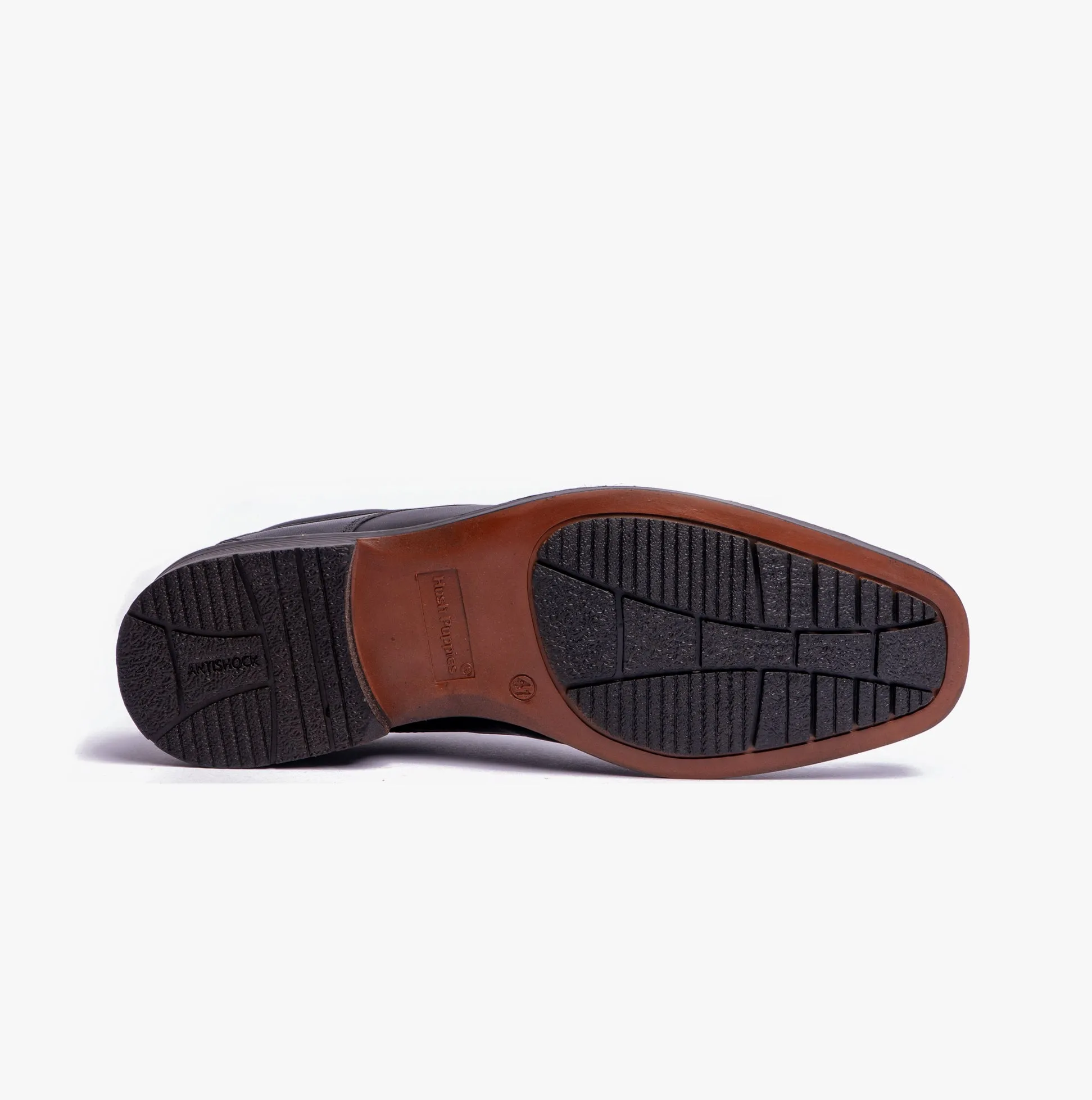 Hush Puppies BRANDON Mens Leather Formal Shoes Black