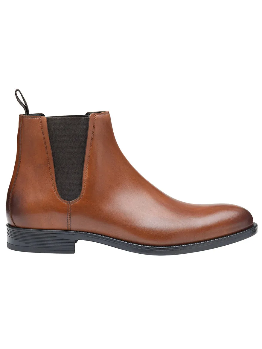 J & M Collection Flynch Chelsea Boot in Tan Italian Calfskin