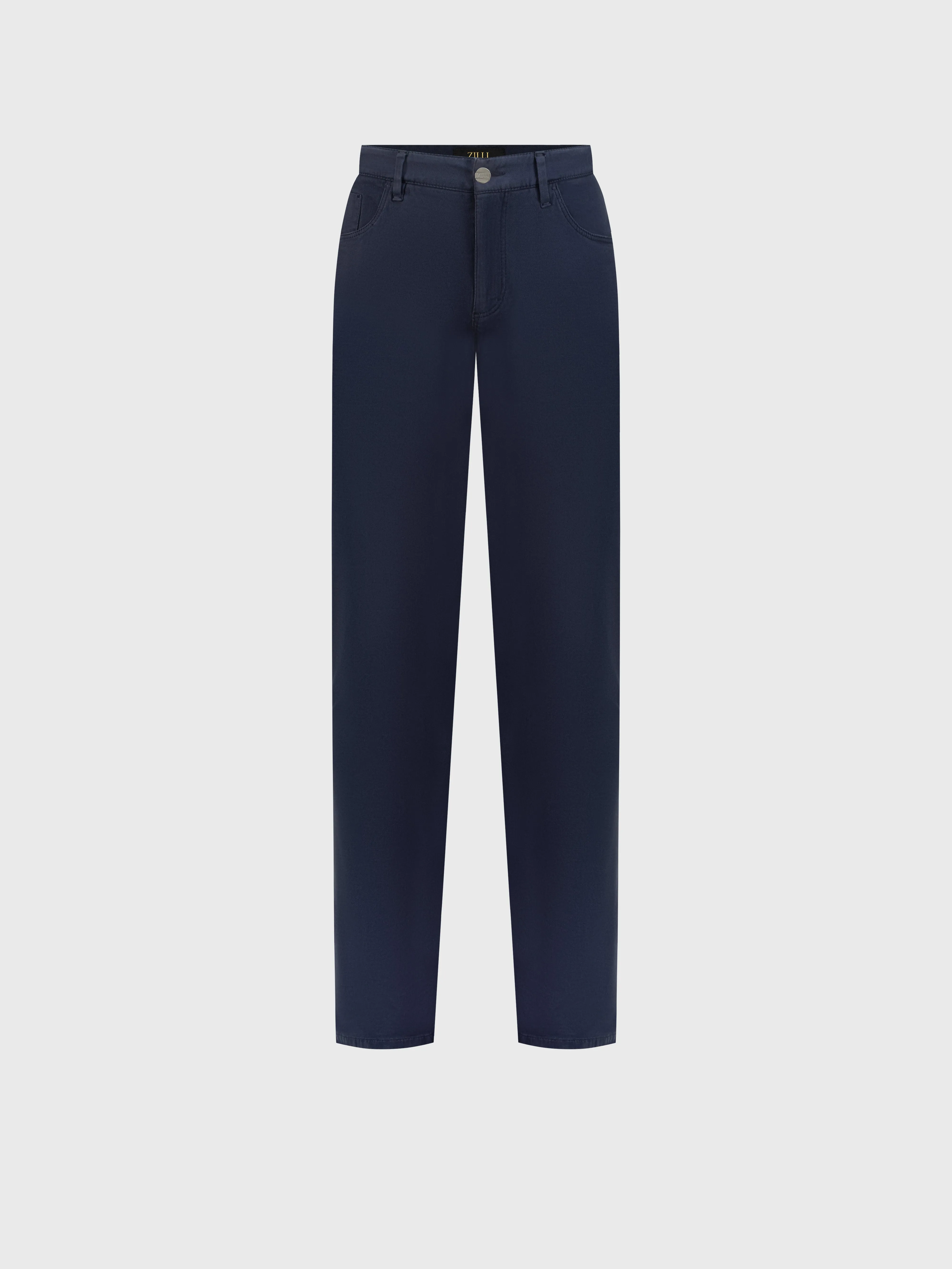 Jeans with Calfskin Patch Blue Navy