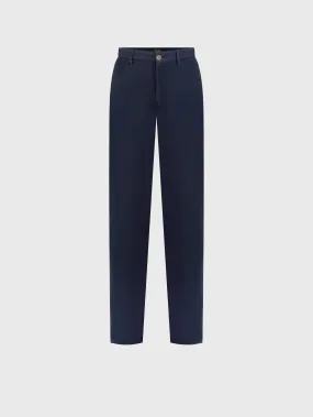 Jeans with Calfskin Patch Blue Navy