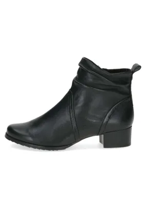 Ladies Ankle Boot - Black Softnap.