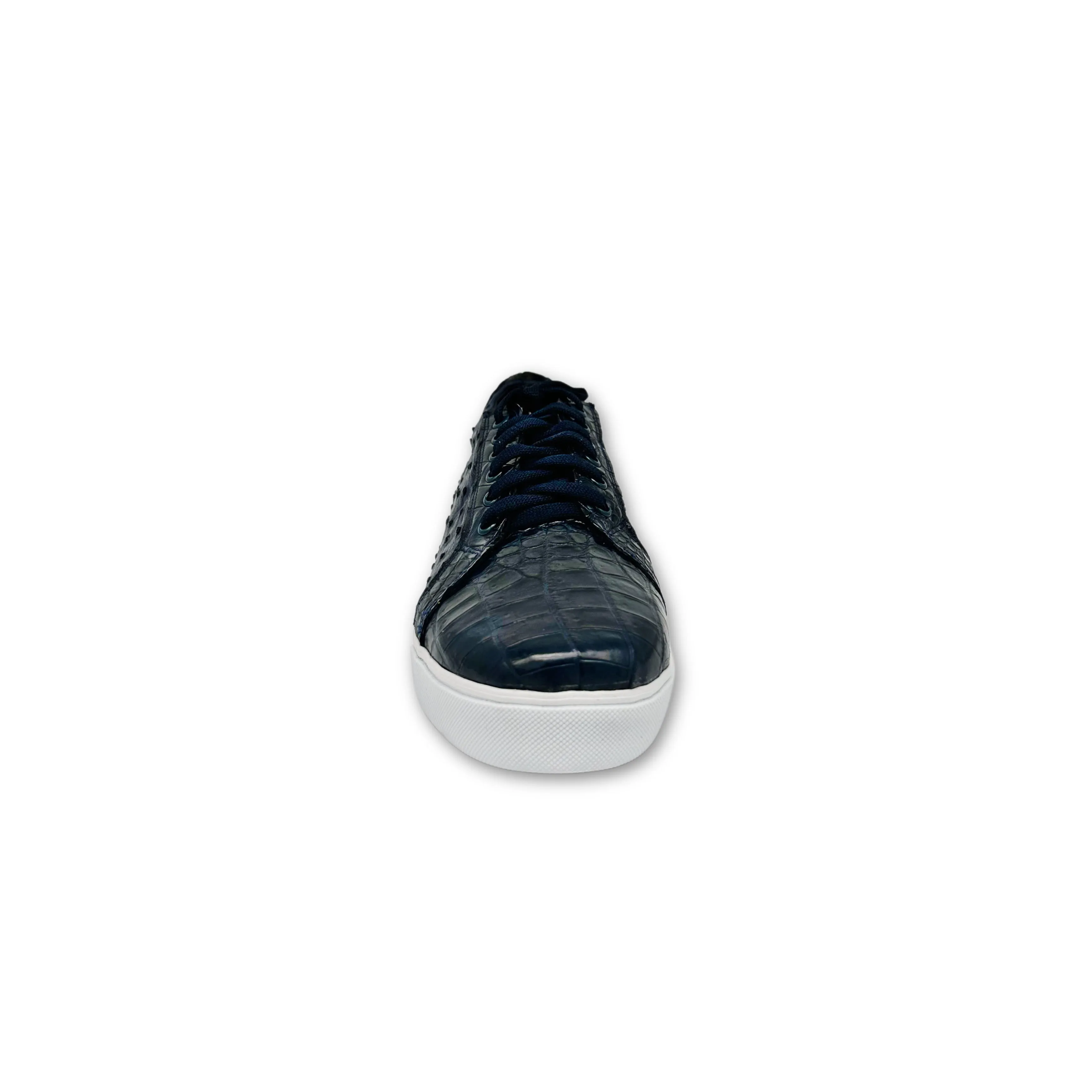 Midnight Fusion Alligator Ostrich Low Top Tennis Shoes