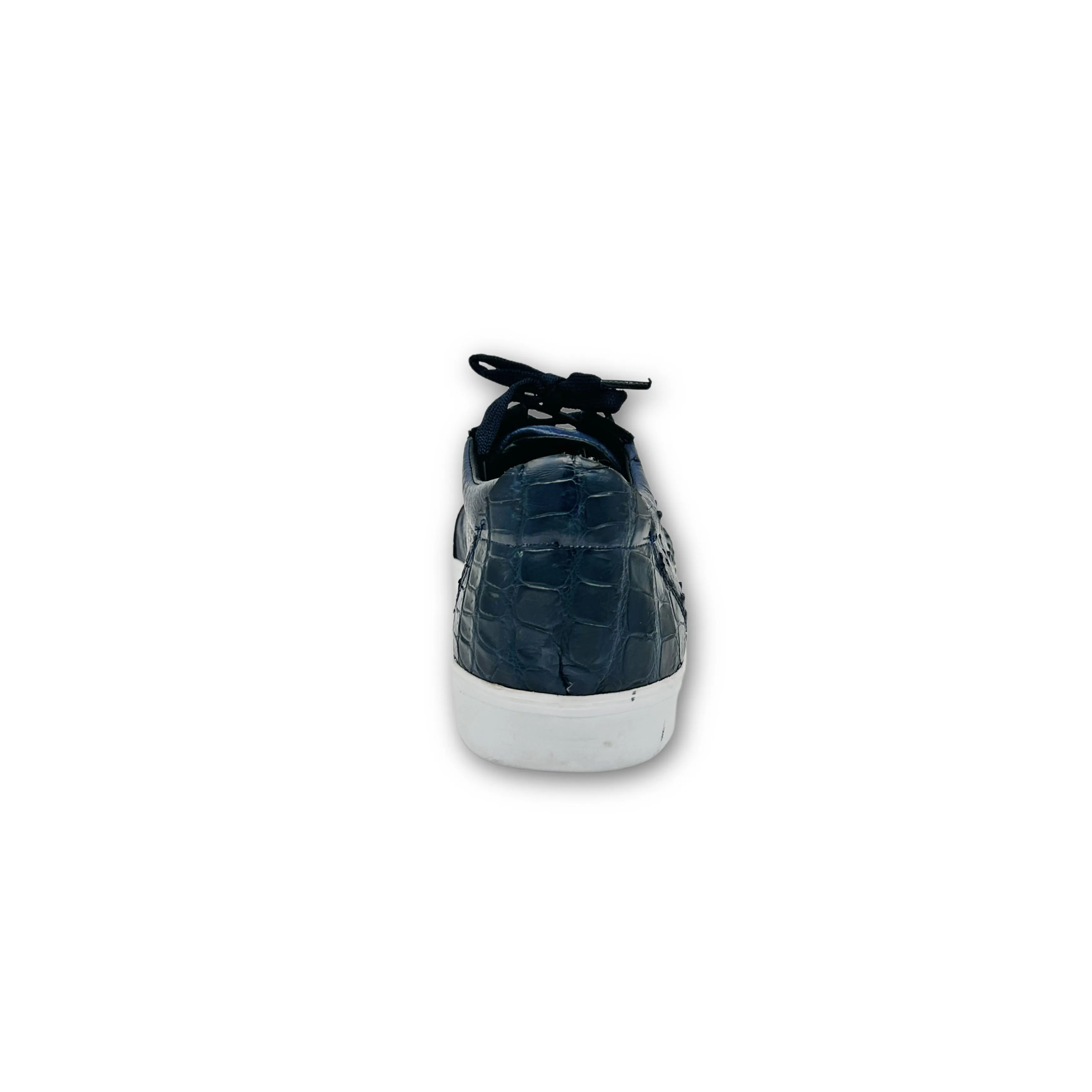 Midnight Fusion Alligator Ostrich Low Top Tennis Shoes