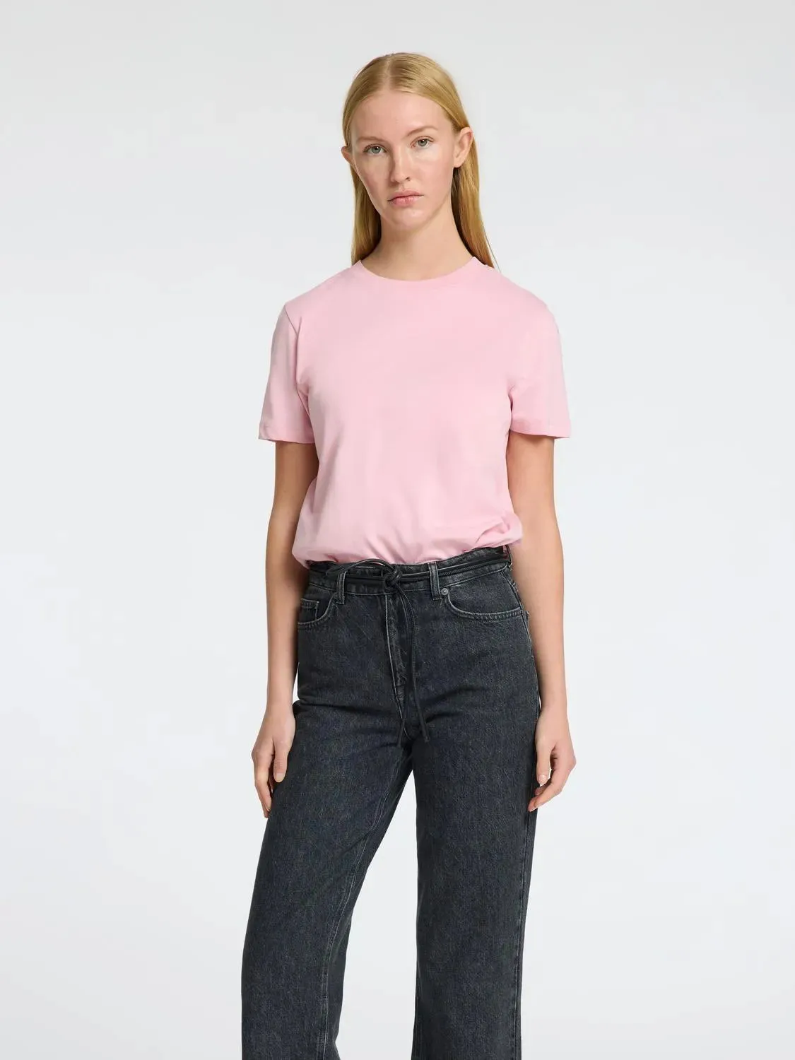 Myessential Ss O-Neck Tee Noos - Bleached Mauve