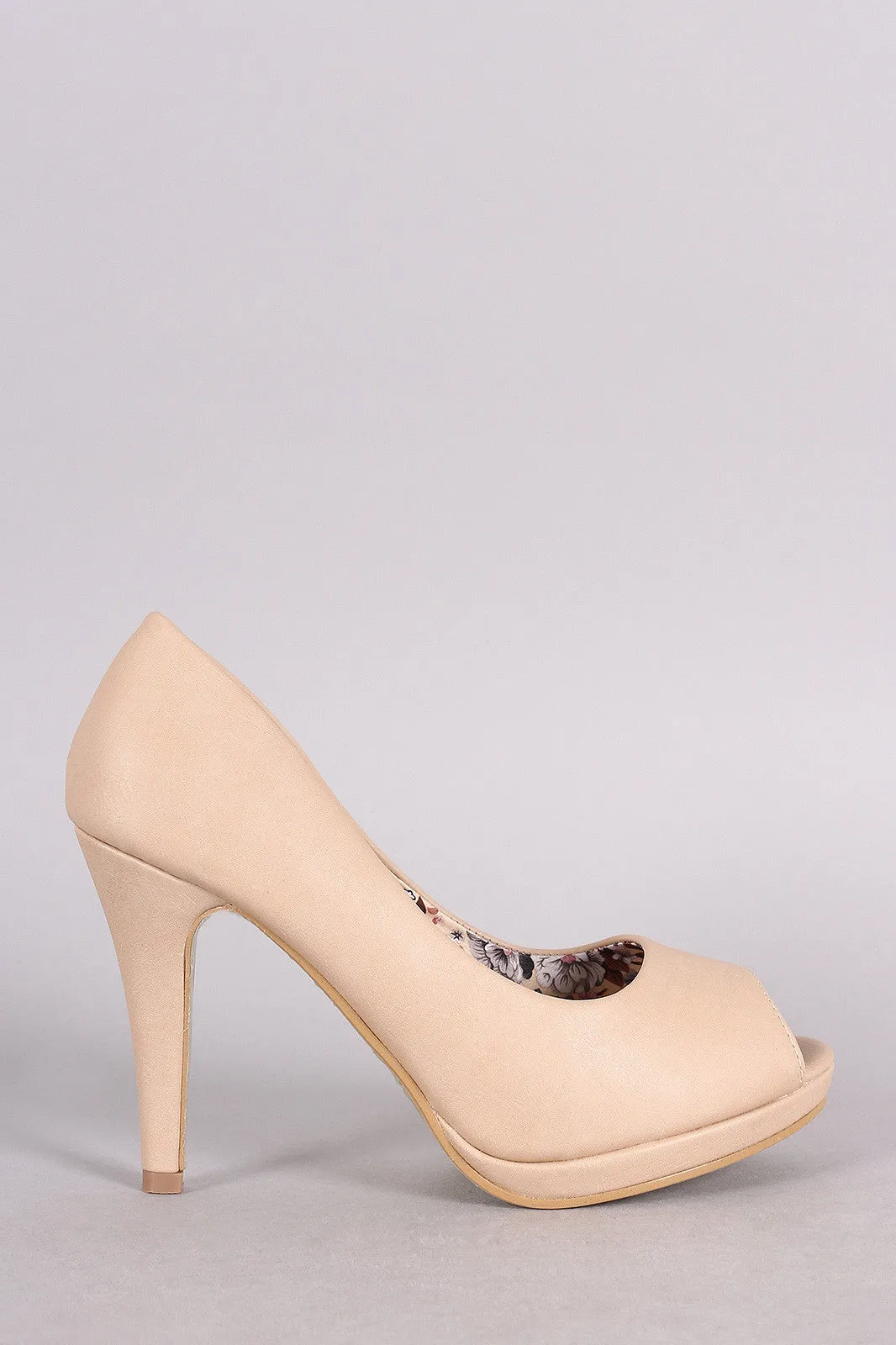 Peep Toe Low Platform Pump