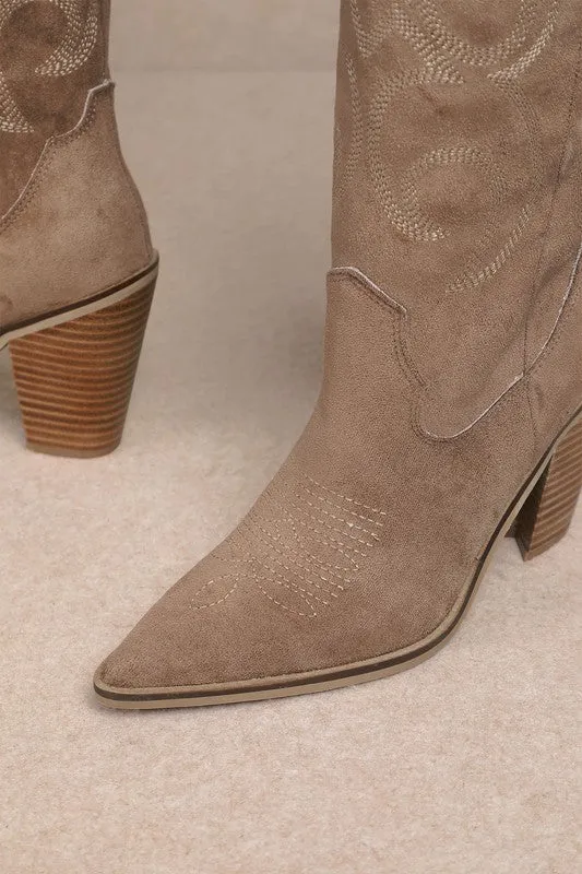 SALE The Ivy Western Boot (taupe)