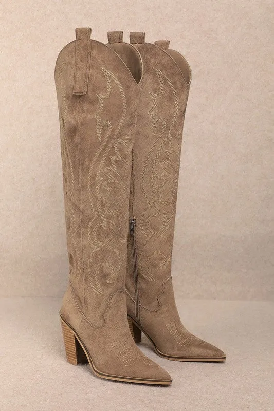 SALE The Ivy Western Boot (taupe)