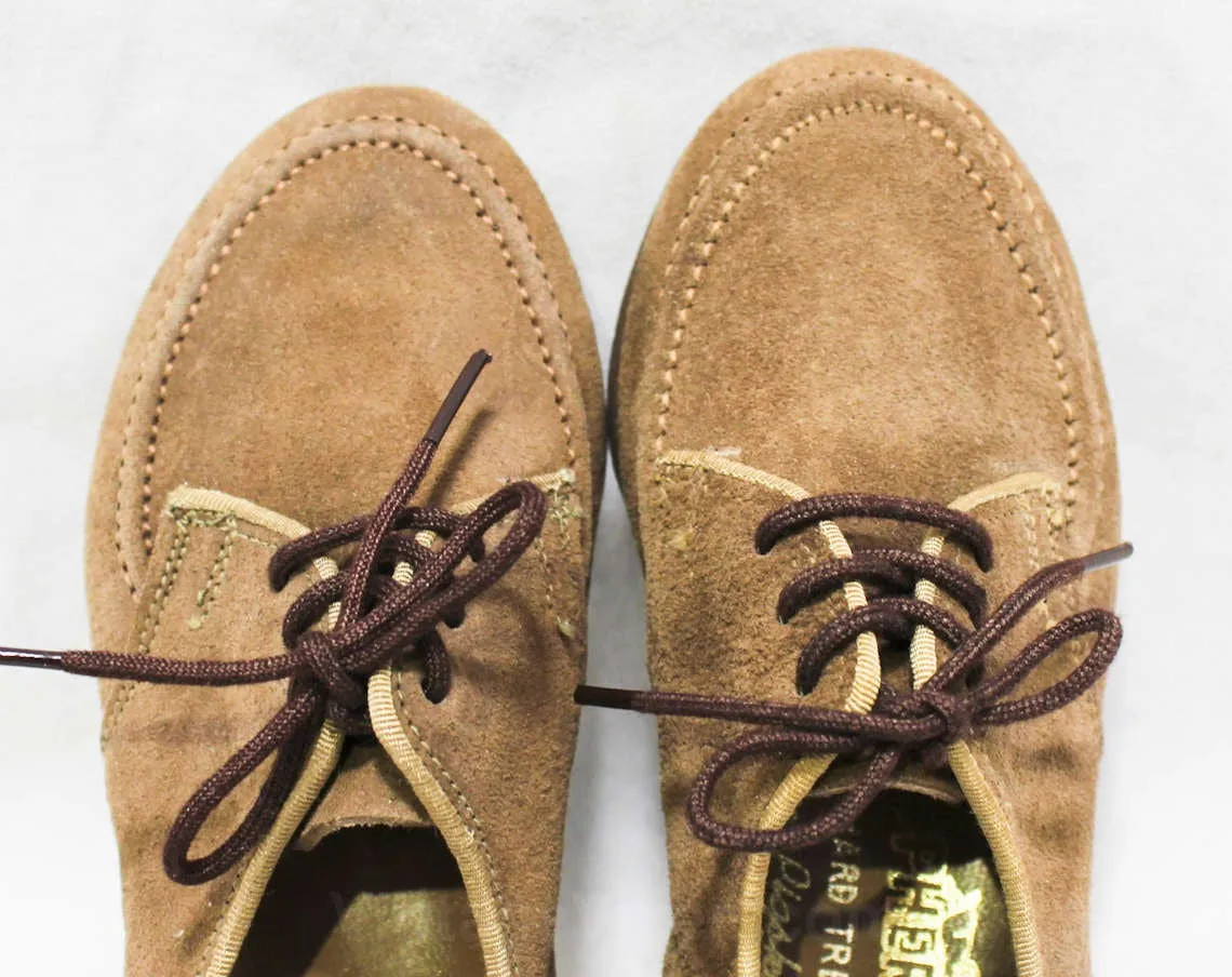 Size 5.5 Toddler Boys Shoes - Authentic 1960s Brown Suede Oxfords - Child Size 5 1/2 D Dress Shoe - Boy's 60s Preppy Deadstock in Box NIB