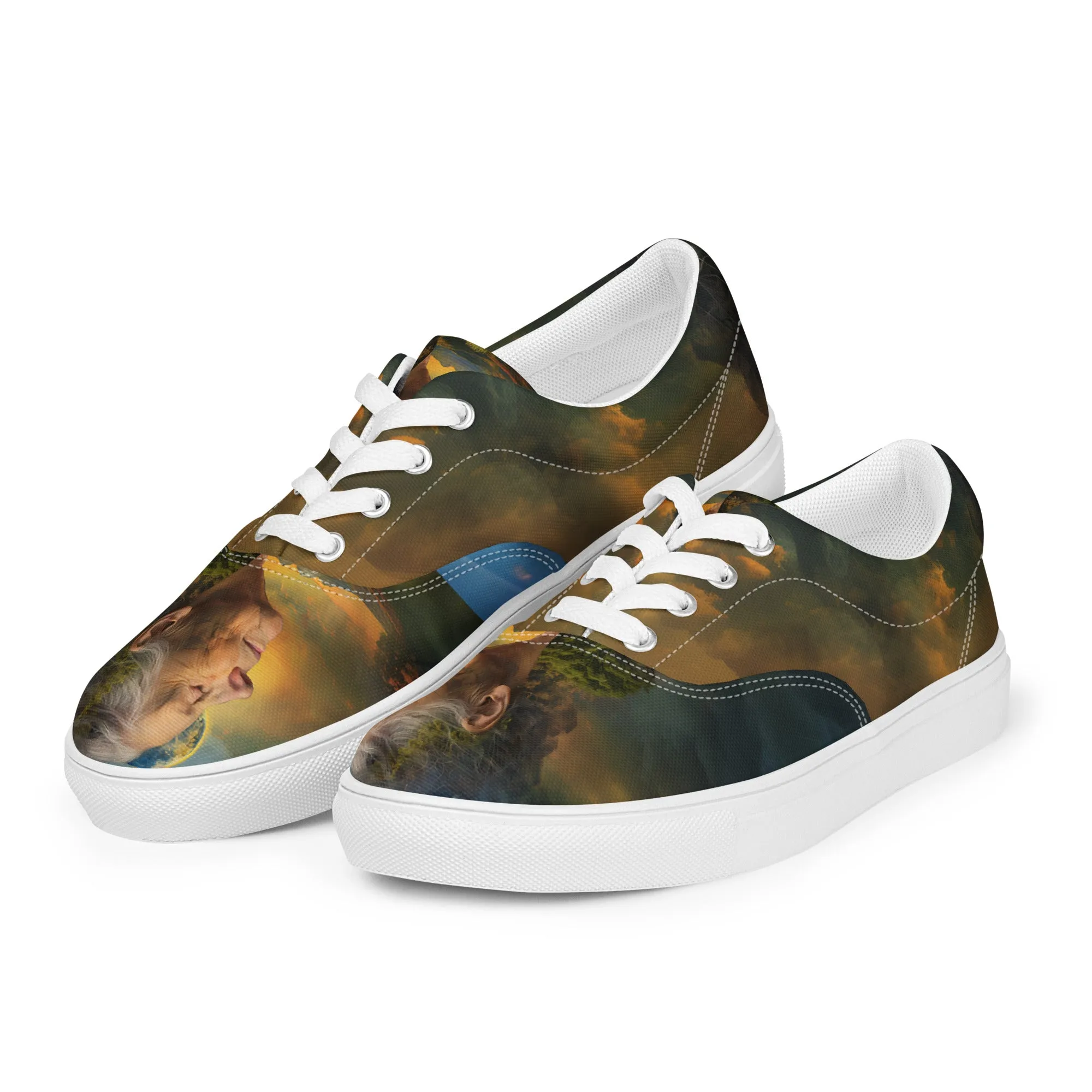 Solace Within Women’s lace-up canvas shoes