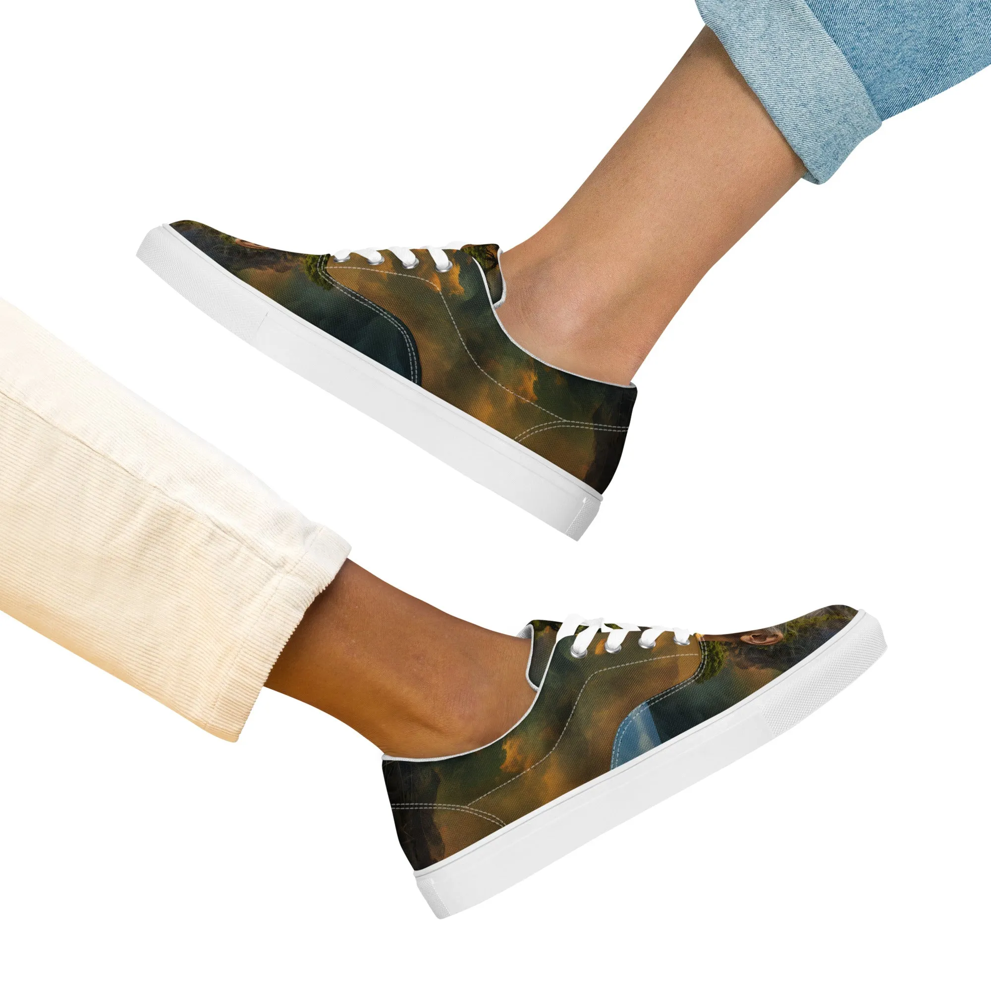 Solace Within Women’s lace-up canvas shoes