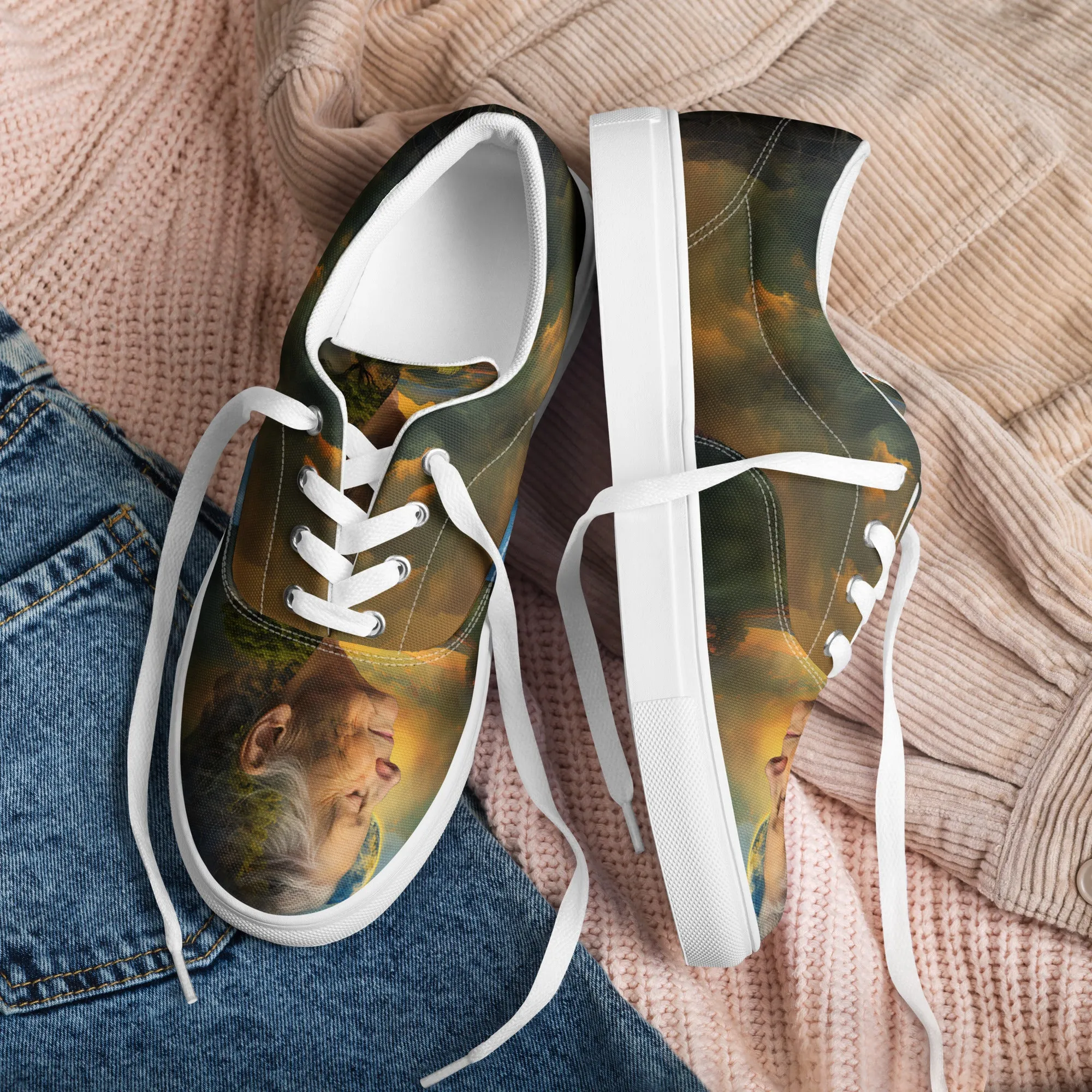 Solace Within Women’s lace-up canvas shoes