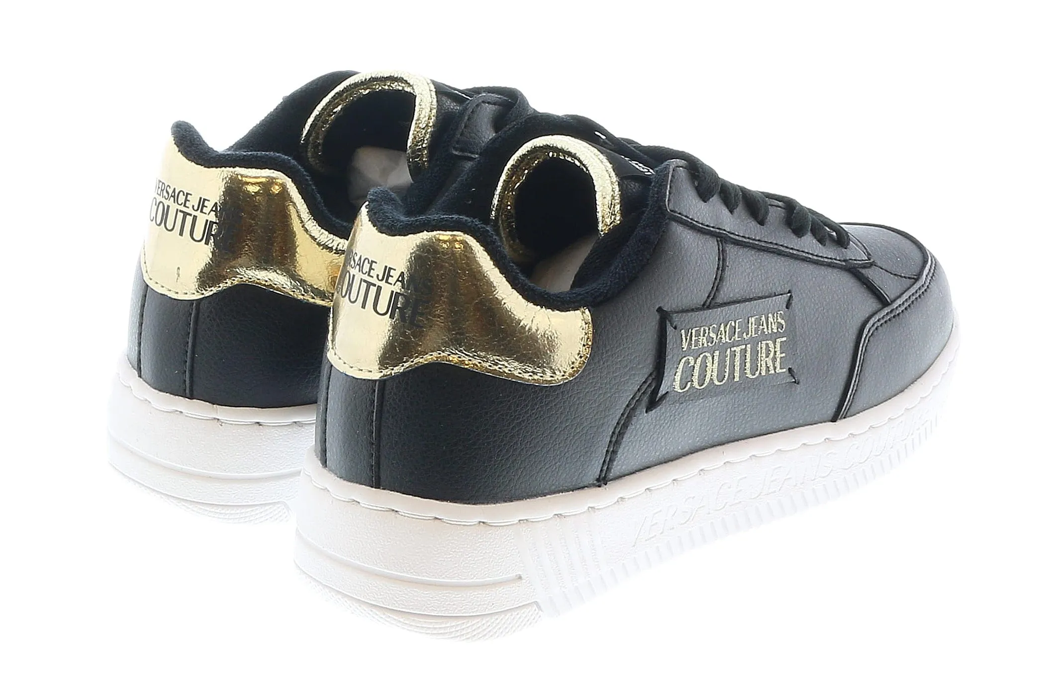 Versace Jeans Couture Low Top Signature Black/Gold Sneakers-